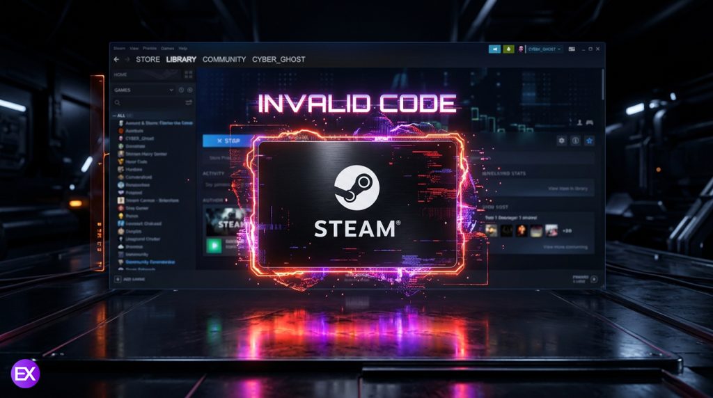 خطای Invalid Code در استیم