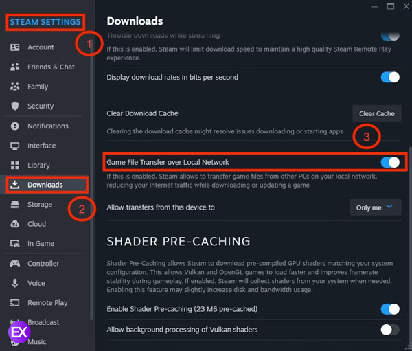آموزش استفاده از Steam Local Network Transfer